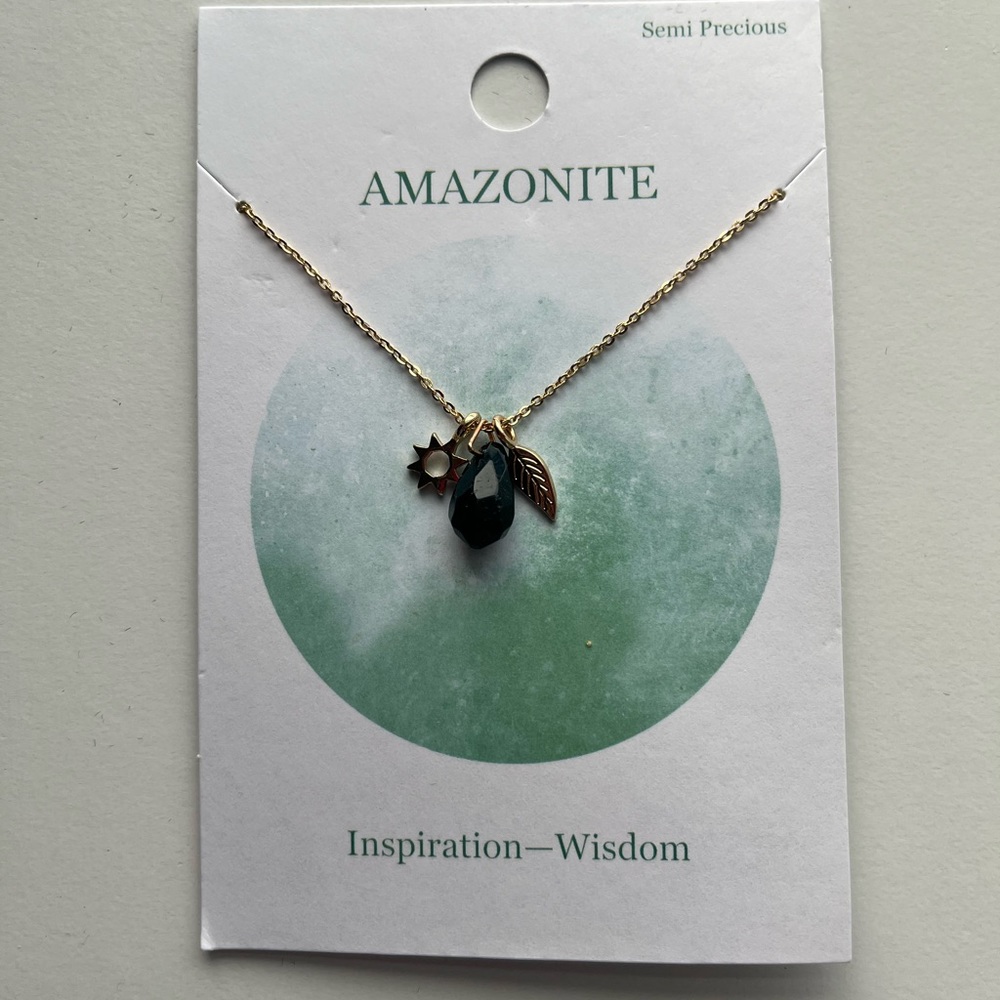 Semi-Precious Amazonite Inspiration Wisdom Necklace